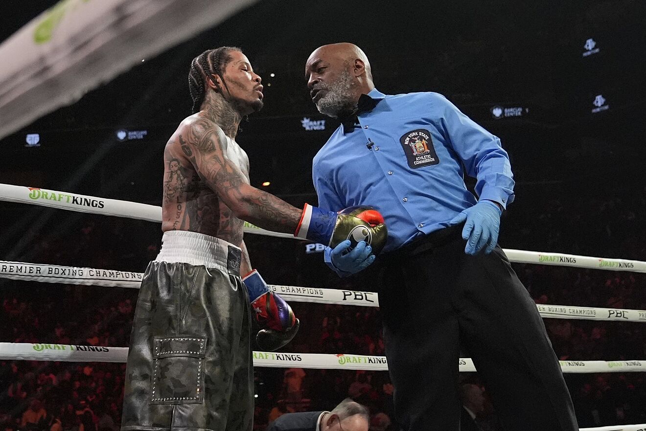 Gervonta Davis durante su pelea contra Lamont Roach Jr.