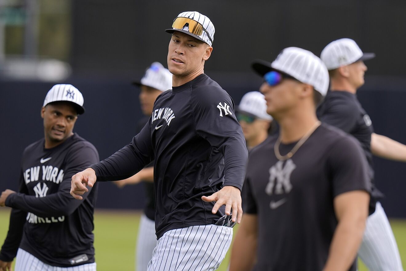 Aaron Judge durante el Spring Training de los Yankees.