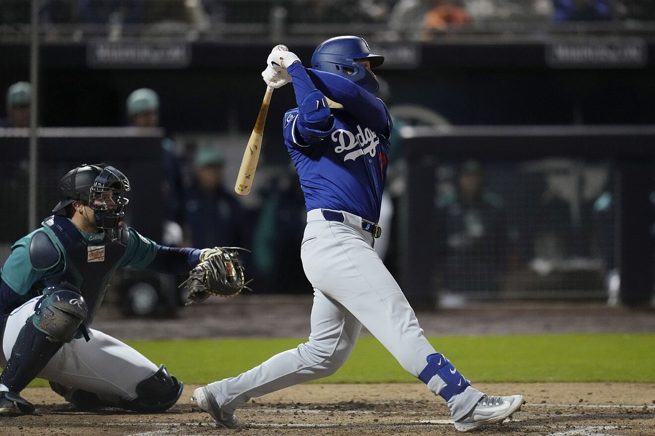 Michael Conforto durante el triunfo de los Dodgers sobre los...