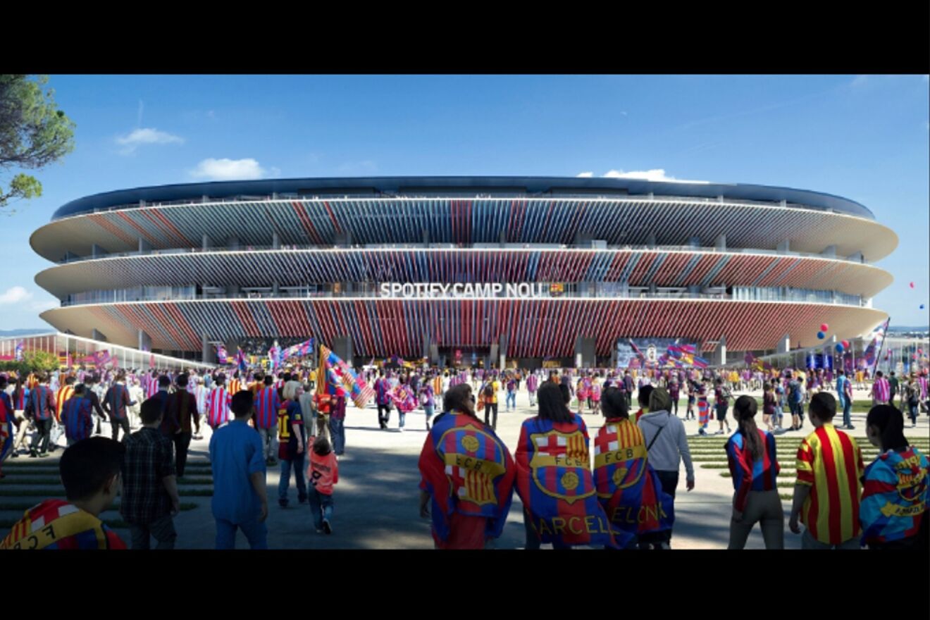 Las obras de remodelacin en el Camp Nou han sufrido retrasos para...