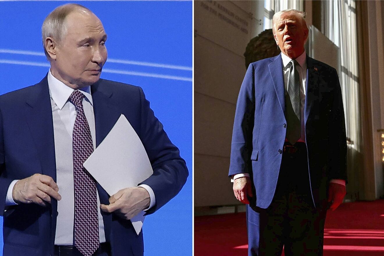 Valdimir Putin (izq) y Donald Trump (der)