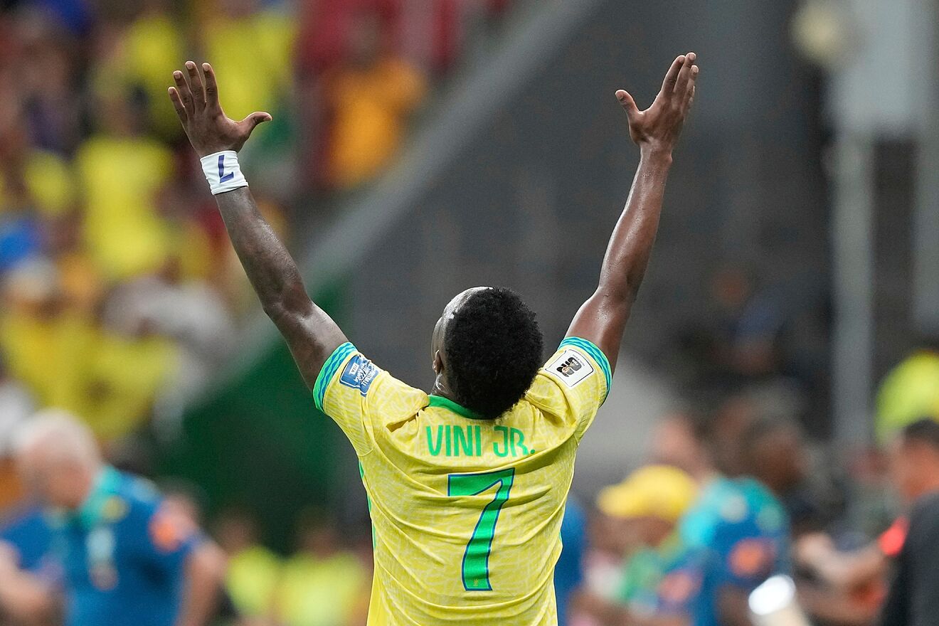 Vinicius jug un gran partido para darle la victoria a Brasil ante...