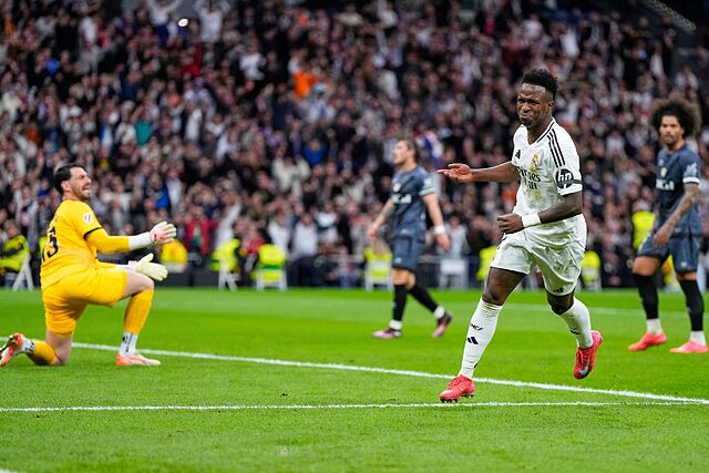 VInicius anot el segundo gol de los Blancos con una genialidad y una definicin de maestros.