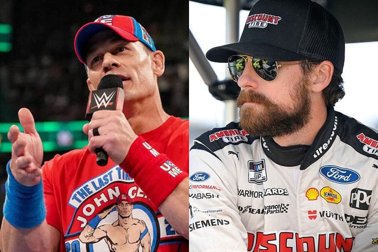 John Cena (Izq.) y Ryan Blaney (Der.)