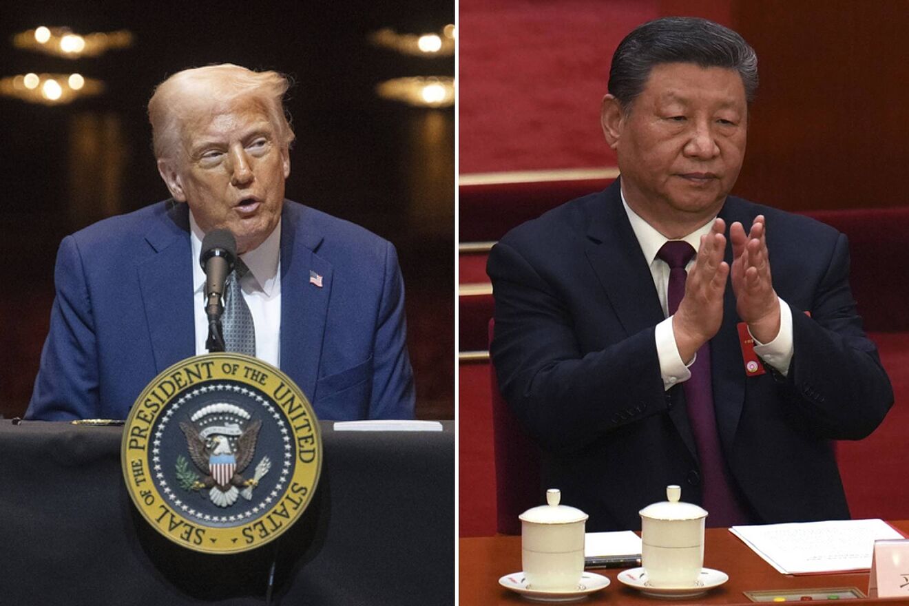 Donald Trump (izq) y Xi Jingping (der)